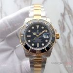 EW Factory Clone Rolex Submariner Date Two Tone Black Ceramic Watch 3135_th.jpg